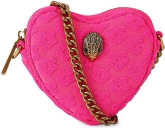 Kurt Geiger Micro Heart Leather Crossbody Bag in Bright Pink at Nordstrom