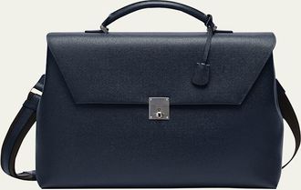 Valextra Mens Avietta Leather Briefcase