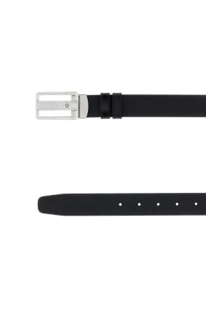 Montblanc Leather Reversible Belt - Black