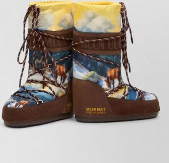 Moon Boot printed ankle boots