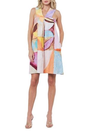 Ciebon Arya Sleeveless Minidress in Yellow Multi at Nordstrom, Size Medium