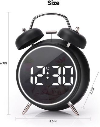 OEM Este Potente Despertador Es Ideal Para Personas Con Sue&ntilde;o Profundo, Adultos, Adolescentes Y Ni&ntilde;os. Presenta Un Dise&ntilde;o Retro Con Una Campana Doble De M
