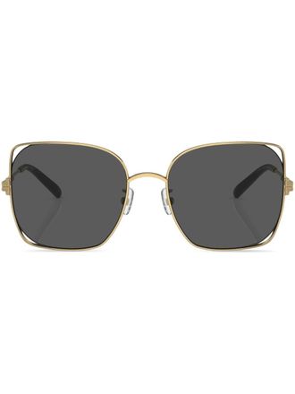 Tory Burch tinted-lenses cat-eye sunglasses - women - stainless steel - 55 - Gold