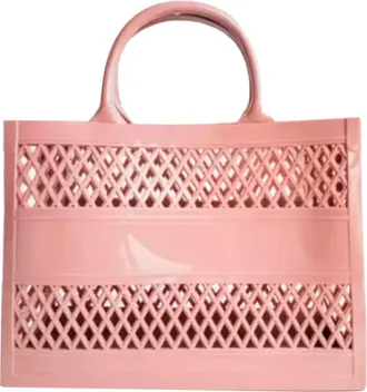 Generic Fashion Big Capacity PVC Bag Rubber Silicone Beach Bag Women Clutch Purse Evening Rose (Rose Gold, One Size)
