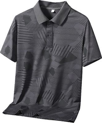 Generic Polo Shirt Mens Golf Short Sleeve T-Shirt Men UV Protection Shirt Tennis Short Sleeve with Chest Pocket Quick Drying Breathable Sports Outdoor Mens Po