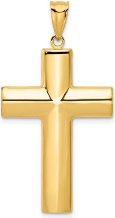 Diamond2Deal 14k Yellow Gold Hollow Cross Pendant