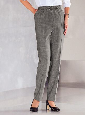 Come On Schlupfhose COME ON, Damen, Gr. 195, Extrakurzgr&ouml;ssen, grau (silbergrau, meliert), 53% Polyester, 43% Schurwolle, 4% Elasthan, meliert, unifarben, lan