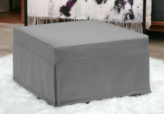 Talamo Italia Talamo Italia - Cama Plegable Ancilla, Puf Convertible En Cama Individual, 100% Made In Italy, Puf De Tela Para Sal&oacute;n, Cm 80x80h45, Gris, Con Embalaje