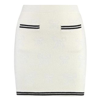 Self Portrait Rokken, Dames, Beige, M, Katoen, Gebreide Mini Rok