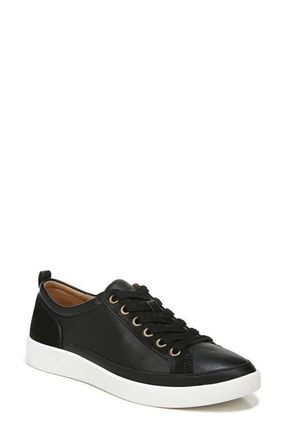 Vionic Winny Low Top Sneaker in Black Smooth at Nordstrom, Size 6.5