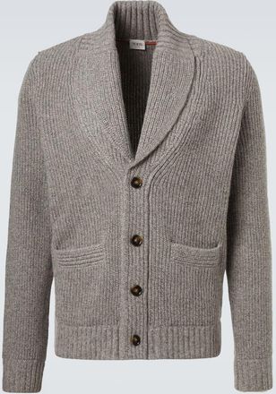 Tod's Cardigan in maglia di lana e cashmere a coste