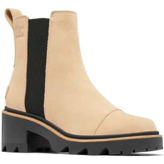 Sorel Joan Now Waterproof Chelsea Boot in Canoe/Black at Nordstrom Rack, Size 5.5