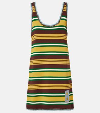 Alemais Al&eacute;mais Clover striped knitted minidress