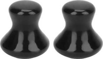 OEM Rodillo Facial Gua Sha De 2 Piezas Con Forma De Hongo Para Masaje Alisador Y Antiarrugas, Color Negro