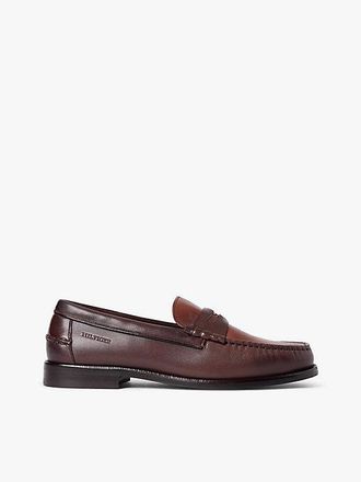 Tommy Hilfiger Leather Debossed Logo Loafers