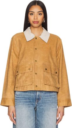 The Great. Waxy Swing Jacket In Walnut