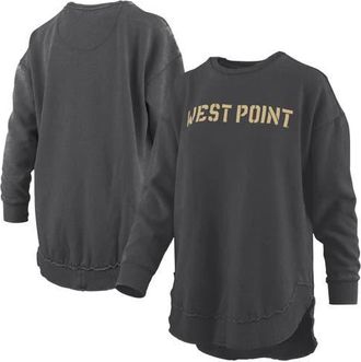 Pressbox Womens Pressbox Black Army Black Knights Melange Poncho Vintage Fleece Long Sleeve Pullover Sweatshirt at Nordstrom, Size Medium