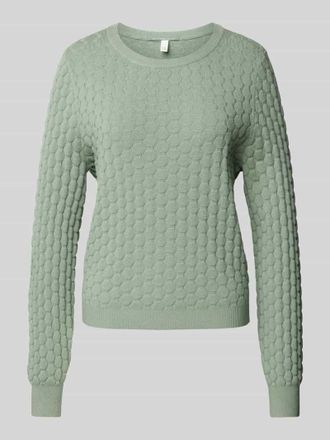 QS by s.Oliver Strickpullover mit Strukturmuster in Hellgruen, Gr&ouml;&szlig;e XL