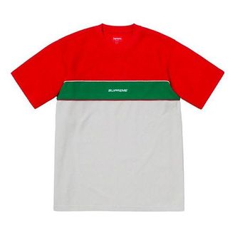 SUPREME SS19 Piping Practice SS Top Logo Tee SUP-SS19-10113