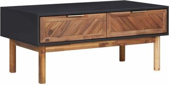 vidaXL Coffee Table 90x50x40 cm Solid Acacia Wood and mdf Vidaxl