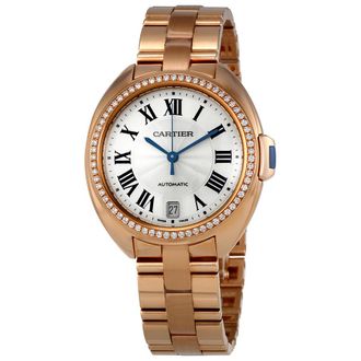 Cartier Pre-owned Cartier Cle Diamond Flinque Sunray Effect Dial Ladies Watch WJCL0006