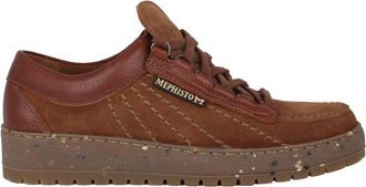 Mephisto Bruine veterschoen met Soft-Air technologie - Heren - Sneakers - Bruin - 40 1/2 EU - Leer - Schoenen