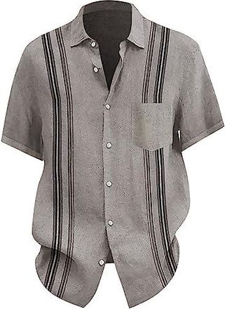 Chemise à Carreaux Homme Manches Courtes - Coupe Slim Fit, Col Revers, Décontractée, Confortable Et Respirante