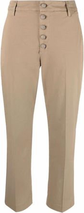 Dondup Nima Cropped Broeken - Dames - Vrijetijds broeken - Grijs - W27 - Katoen - Broeken