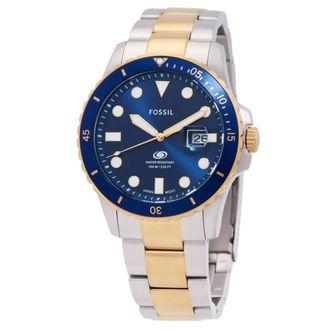 Fossil Blue Dive Quartz Blue Dial Mens Watch FS6034