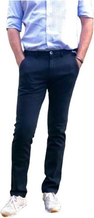 Mason's Zachte Geribbelde Katoenen Joggingbroek - Heren - Chinos - Blauw - S - Katoen - Broeken