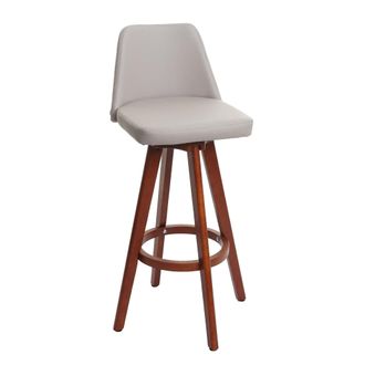Hhg Hhg - Taburete De Bar 569, Taburete De Bar Taburete De Mostrador, Madera Imitaci&oacute;n Cuero Giratorio, Taupe