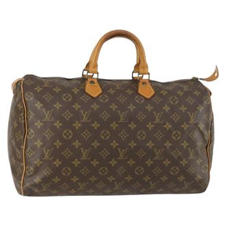 Louis Vuitton Speedy Bandouliere Bag Monogram Canvas Brown Canvas Handbag (Pre-Owned)