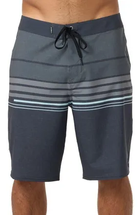 O'Neill Hyperfreak Heat Stripe Swim Trunks in Phantom at Nordstrom, Size 32