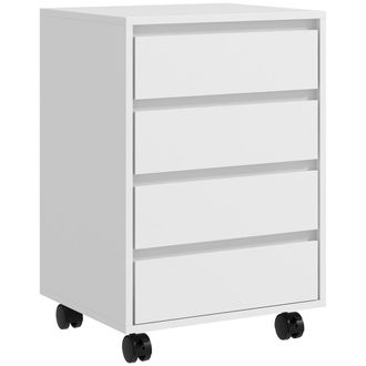 HOMCOM Cajonera de oficina 46x40x65 cm blanco