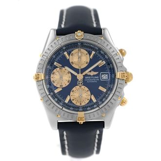 Breitling Pre-owned Breitling Chronomat 36 Chronograph Automatic Chronometer Blue Dial Mens Watch B13352
