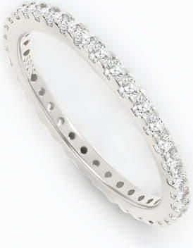 Mint & Lily April Birthstone Eternity Stacking Ring in 925 Sterling Silver at Nordstrom, Size 6