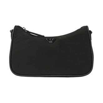 Emporio Armani Tassen, Heren, Zwart, ONE Size, Polyester, Schoudertas met logo-plaat
