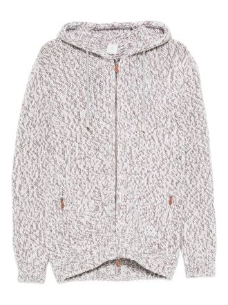 Eleventy Hoodie met rits - Paars