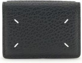 Maison Margiela Four Stitches Pocket Wallet - Dames - Portefeuilles - Zwart - ONE Size - Leer - Accessoires