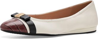 Cole Haan Go-to Tova Bow Womens Shoes Powder Leather/Mohogany : 10.5 B - Medium