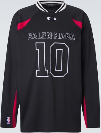 Balenciaga X NBA - T-shirt in jersey con logo