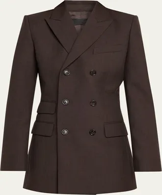 Nili Lotan Noah Virgin Wool Double-Breasted Jacket