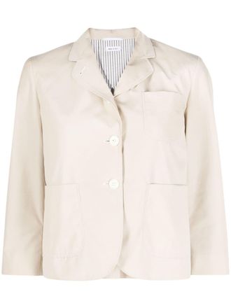 Thom Browne Blazer met enkele rij knopen - Beige