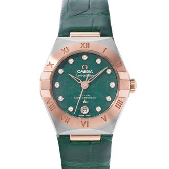 Omega Pre-owned Omega Constellation Diamond Green Dial Ladies Watch 131.23.29.20.99.001