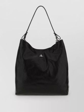 Vivienne Westwood large lottie leather shopping tote bag