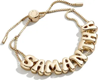 BaubleBar Bubble Custom Slider Bracelet in Gold at Nordstrom
