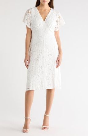 Connected Daisy Lace Dress in White at Nordstrom Rack, Size 14