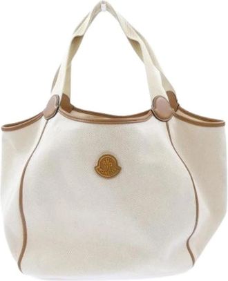 Moncler Pre-owned Tote Bags, female, Beige, Size: ONE SIZE Pre-owned Travel Bag