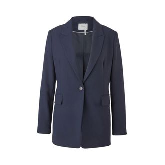 s.Oliver Blazer largo de mezcla de viscosa - Jackets - Mujer - Azul - L