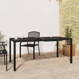Berkfield Home Garden Table Anthracite 165x80x72 cm Steel in Black | Size: 165 x 80 x 72 cm